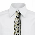 thumbnail image 2 of Geometric Necktie, Triangles and Stripes, Dress Tie, 3.7", Beige Black White, by Ambesonne, 2 of 3