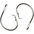 thumbnail image 2 of 50Pcs Stainless Steel Circle Hook Short Shank Perfect in Line Extra Strong for Saltwater Size 8/0 14/0 (10/0), 2 of 6