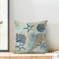 thumbnail image 3 of Coastal Pillow Covers 16x16 Inch Set of 2 Starfish Ocean Themed Beach Decor Throw Pillows Turquoise Navy Blue Beachy Nautical Summer Outdoor Decorative Cushion Cases for Couch Decorations, 3 of 5