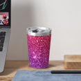 thumbnail image 6 of PAYOHTO Red Purple Gradient Glitter Insulated Stainless Steel Tumbler 12 oz Thermos Come with Straw Kids Leak-Proof Travel Mug Cup, 6 of 7