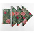thumbnail image 1 of Vargottam Designer Cotton Canvas Napkins - Set of 12, 20-Inch, Green Floral Design, Durable & Absorbent Cloth Napkins for Dining, Parties, and Home Decor - Machine Washable, 1 of 7