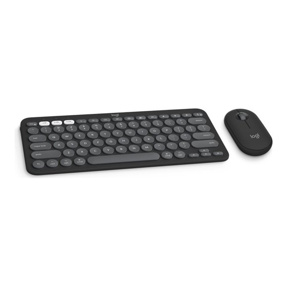 Logitech Pebble 2 Combo for Mac, Wireless Keyboard and Mouse, Tonal Graphite - Keyboard and mouse set - wireless - Bluetooth LE - graphite tonal