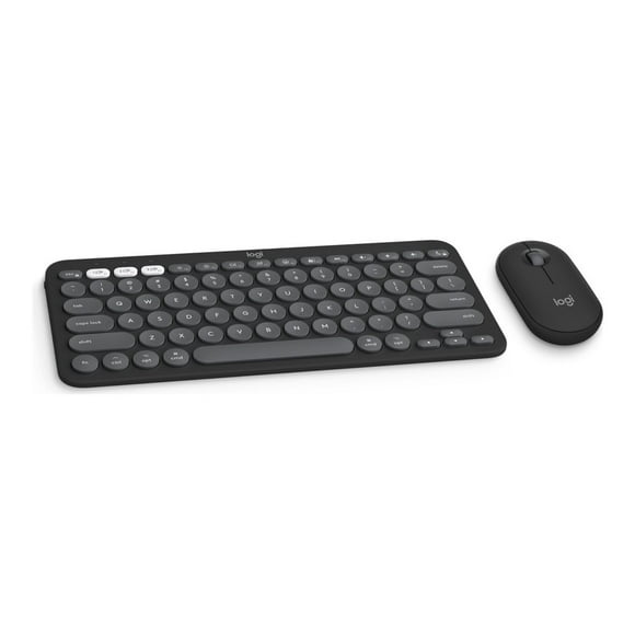 Logitech Pebble 2 Combo for Mac, Wireless Keyboard and Mouse, Tonal Graphite - Keyboard and mouse set - wireless - Bluetooth LE - graphite tonal
