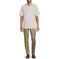 thumbnail image 6 of Cafe Luna Men's and Big Men's Short Sleeve Linen-Cotton Tuck Panel Woven Shirt, Sizes S-5XL, 6 of 7