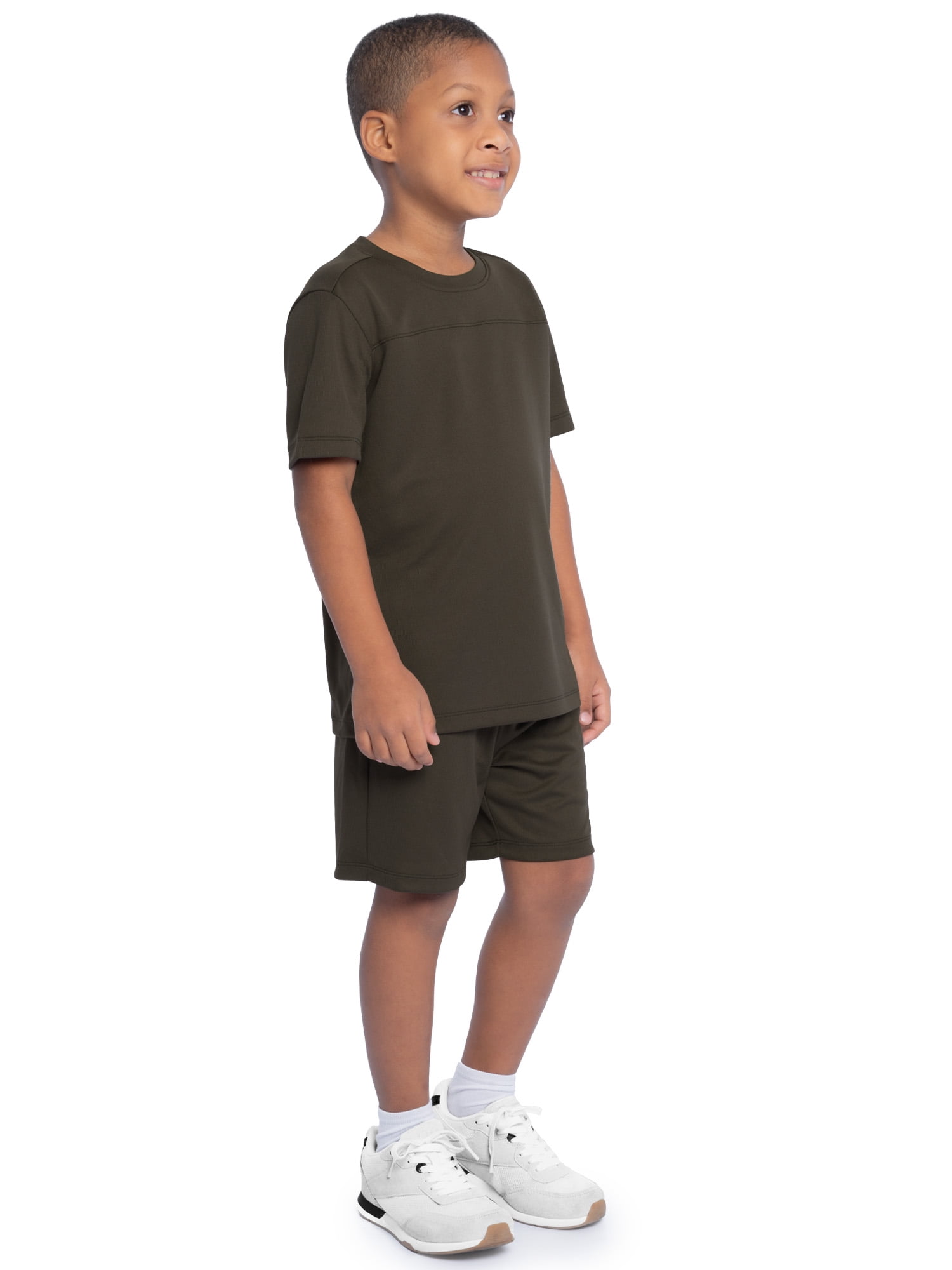 Athletic Works Boy's Active Short Sleeve T-Shirt and Short Set, Sizes 4/5-18