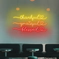 thumbnail image 3 of Craftnamesign Thankful Grateful Blessed Neon Light Wall Art, Fall Season LED Sign Decor, 3 of 5