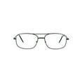 thumbnail image 2 of Mens Metal Rim Classic Rectangular Bifocal Reading Eye Glasses Gunmetal 2.0, 2 of 4