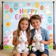 thumbnail image 5 of JeashCHAT Easter Bunny Plush Toy, 10 Inch Soft Stuffed Rabbit Animal Doll for Kids, Cute Easter Gifts, Easter Basket Stuffers, Party Favors, Home Decor, 5 of 6
