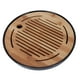 thumbnail image 3 of Bandeja de té redonda de bambú, tetera, bandeja para servir, drenaje, almacenamiento de agua, juego de té, suministros para el hogar, 10 pulgadas, 3 of 14