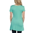 thumbnail image 3 of 24Seven Comfort Apparel Kathy V-Neck Long Tunic Top, 3 of 5