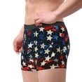 thumbnail image 2 of Yiaed Red Blue White Stars Print Men's Soft Cotton Boxer Shorts Breathable Boxers Underwear Moisture-Wicking Underwear Stretch Boxer Briefs for Man-Medium, 2 of 5