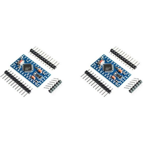 Treedix 2pcs PRO Mini Atmega328P-AU 5V/16MHz Development Board Montroller Bootloadered with Pin Headers Compatible with Arduino
