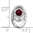 thumbnail image 3 of 925 Sterling Silver Garnet Birthstone Vibrant Floating Open Chain Slide Pendant Necklace Charm January, 3 of 8