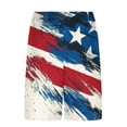 thumbnail image 4 of LEKWK Plus size Mens Swim Shorts 2 In 1 With Compression Liner Swim Shorts Patriotic Flag Print Graphic Swimming Trunks Athletic Vacation Wear, 4 of 6