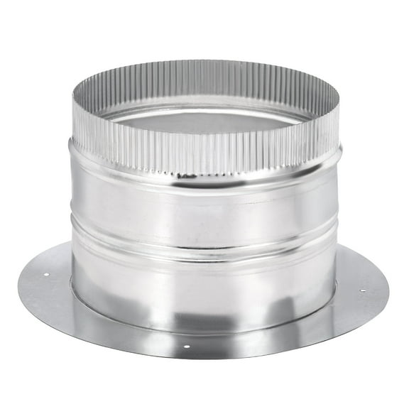 Uxcell 8 inch Galvanized Steel Round Duct Collar Duct Connector Flange Pipe Collar