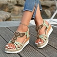 thumbnail image 3 of Mepaouo Bohemian Wedge Sandals for Women Wide Width Platform Orthopedic Dressy 2025 Summer Beach Shoes, 3 of 8
