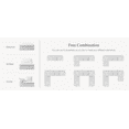 thumbnail image 5 of Sectional Sofa 3-Seater Modular Armless Sofa Set Free Combination Soft Couches Lounge for Home Apartment,Off-white, 5 of 8