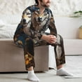 thumbnail image 7 of Kdxio Oil Painting Tribal Wolf Men’s Pajama Set Pajamas For Men 2 Piece PJ Set with Men Pajama Pants and Long Sleeve T-Shirt Lounge Set-X-Large, 7 of 7