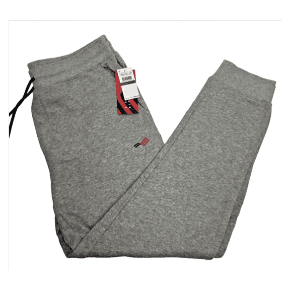 Perry Ellis Men's, Contrast Drawstring Fleece Pants, Gray, XL