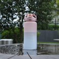thumbnail image 1 of Botella de agua de 2000 ml con marcador de tiempo para taza de bebida deportiva al aire libre (rosa), 1 of 7