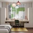 thumbnail image 5 of Sage Green Gray Kitchen Curtains 63 Inch Length, Oil Painting Geometric Abstract Modern Grommet Top Bedroom Living Room Curtains, Light Filtering Cafe Curtain Drapes 2 Panels Set 84''x63'', 5 of 9