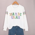 thumbnail image 5 of Chuancc Womens Oversized Sweatshirts,Cozy Sweatshirts for Women Womens Clothes Trendy 2026 Womens Loose Tops Sweatshirts for Leggings Hoodies for Women Mardi Gras Shir White XL, 5 of 9