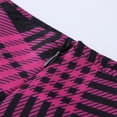 thumbnail image 4 of Womens Skirts Trendy Sexy Elastic Waist Lattice Plaid Printing A-Line Skorts Hot Pink Casual Summer Athletic Skort XL, 4 of 7