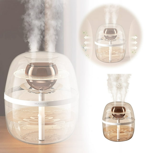 Dsscvnef Smart Home 3L Large Capacity Humidifier with Night Light USB Quiet Air Moisturizer for Bedroom
