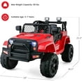 thumbnail image 3 of OLAKIDS Kids Ride On Truck, 12V Electric Vehicle Car with Remote Control, Toddlers Battery Powered Toy with 2 Speeds, Spring Suspension, Double Open Doors, LED Lights, Music, USB, Mp3, 3 of 9