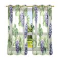 thumbnail image 6 of Yayeee Window Curtains Set of 2 for Living Room Light Filtering 63"x42", Grape Leaves Pattern, 6 of 7