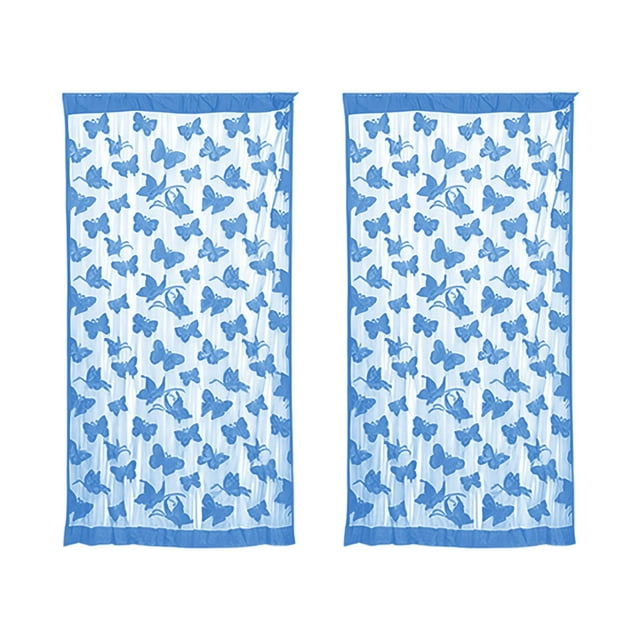 UsRHHA 2PCS Scalewing Thread Curtain 39.37x78.74 Inches, Sheer Partition Door Window Background Decor, Multi-Color Home Decoration