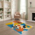 thumbnail image 2 of ODIKA 4'x6' Vibrant Multicolor Abstract Design Washable Area Rug Dynamic Geometric Patterns for Modern Spaces Pet Friendly, Non-Shedding for Bedroom, Reading Nook, 2 of 7