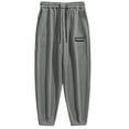 thumbnail image 1 of Pantalones casuales de longitud completa para hombre, pantalones cargo con bolsillo y cremallera, pantalones de pierna ancha con cordón elástico, pantalones deportivos de pie pequeño, pantalones de li, 1 of 3