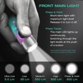 thumbnail image 4 of Mini LED Torch, 610LM USB Rechargeable Fluorescent Flashlight Powerful Small Torch with UV/White/Red Blue Side Light:,JU, 4 of 5