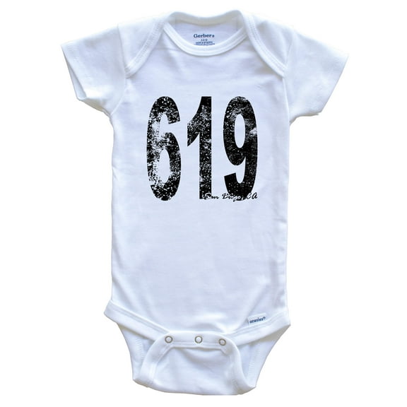 619 San Diego California Area Code Baby Bodysuit - One Piece Baby Bodysuit, 0-3 Months White
