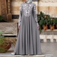 thumbnail image 2 of Robe Musulmane pour Femmes Kaftan Arabe Jilbab Abaya Islamique Robe Maxi en Dentelle, 2 of 6