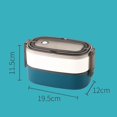thumbnail image 4 of Double Layer Plastic Lunch Boxes with Handle Durable High Temperature Resistant Lunch Box for Traveling Meal Prepping, 4 of 8