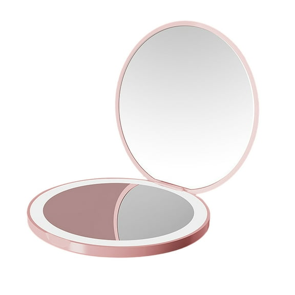 Ashosteey Compact Mirror with LED Light,Compact Mirror Bulk, Round Makeup Bulk Compact Mirrors for Purse,Mini Mirror for Purse, Pocket,Travel and Gift