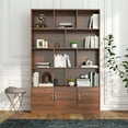 thumbnail image 5 of Newboti Furniture 70.87" Tall Bookshelf with 10 Cubes and 3 Doors, 4-Tier Bookshelf, Open Shelf Bookcase with Cabinet, Modern Cube Storage Organizer for Living Room, and Office 13054, 5 of 13