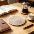 thumbnail image 4 of Ball Trims Woven Rope Mat 1 Pack Heat Protection Round Table Mat For Kitchen Dining Home Cup Glass, 4 of 6