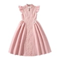 thumbnail image 3 of Tfken Soft Dresses Girls Comfy Holiday Travel Girls Tutu Dresses A Line Floral Decoration Party Fashion Kids Trendy Clothes Size 12 Years, 3 of 5