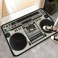 thumbnail image 5 of Qiweii Record Player Themed Home Living Room Door Mat Non-Slip Dirt-Resistant Floor Mat Carpet, 5 of 6