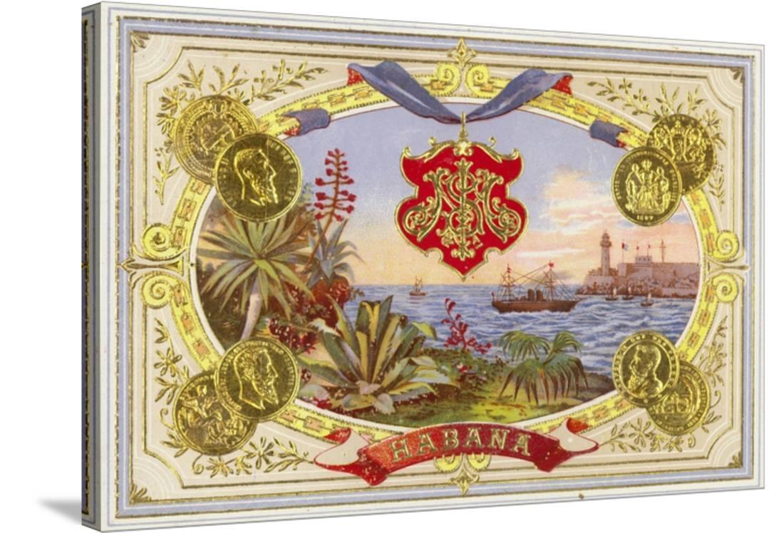 cuban cigar box label gallery wrapped canvas print wall art walmart com