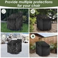 thumbnail image 6 of FUYGRCJ 2PCS 210D Oxford Cloth Outdoor Swivel Lounge Chair Cover, 76.2x86.4x97.8cm Heavy Duty Waterproof Patio Rocking Chair Cover for Outdoor Furniture Black, 6 of 11