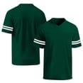 thumbnail image 7 of Blank Football Jerseys for Men Women Plain Athletic Casual Tops Unisex Fitness Workout T-Shirts Sport V Neck Classic Shirts Dark Green S, 7 of 7