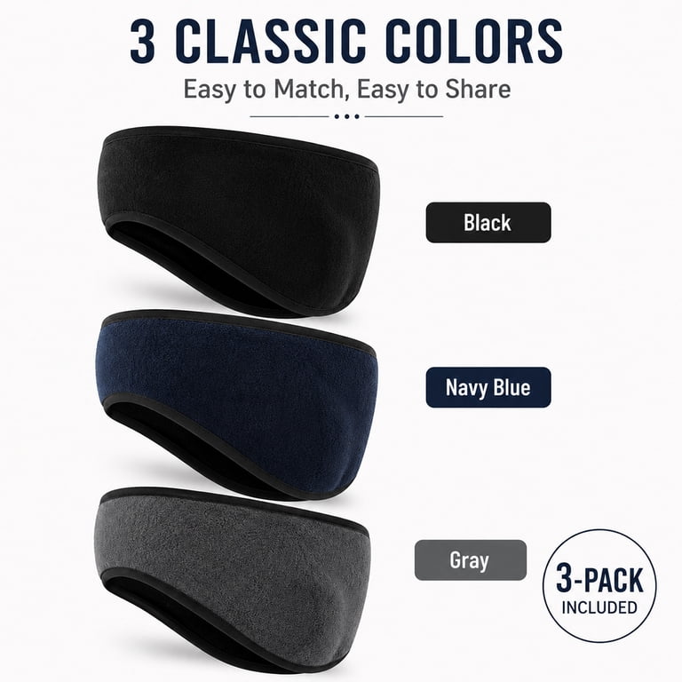 Kabuer Winter Fleece Ear Warmers, 3-Pack photo 6