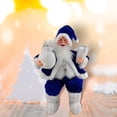 thumbnail image 4 of Estatuilla tradicional de Papá Noel con bolsa de regalo y regalos Muñeco sentado de Papá Noel para adorno de casa de de Navidad Azul Baoblaze Muñeco de Papá Noel, 4 of 8