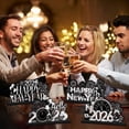 thumbnail image 2 of Decoraciones de Mesa CHYAGCLT 2026 Feliz Año Nuevo Negro Plata, 2 of 8