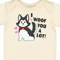 thumbnail image 4 of Inktastic I Woof You a Lot with Husky Dog Illustration Boys or Girls Baby Bodysuit, 4 of 5
