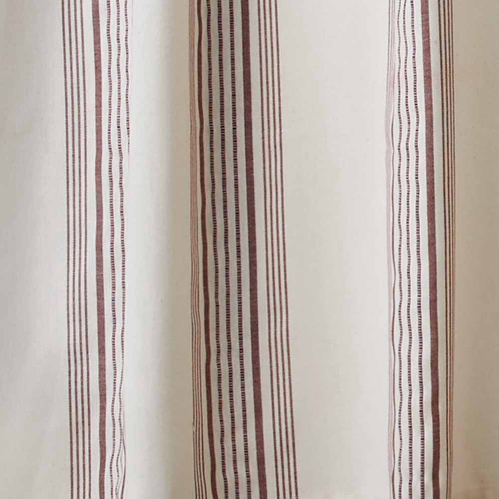 Maroon Farmhouse Stripe Light Filtering Curtain Panel, 50x95, 1 Pack